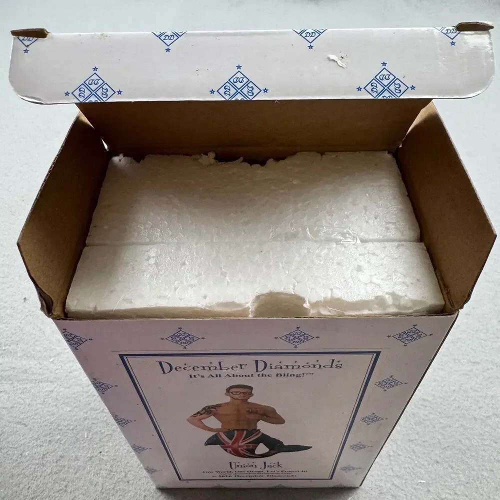 December Diamonds Union Jack Merman Ornament 55-55014 2016 Boxed UK Flag Retired